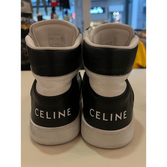 Celine CT-01 Z Black White Leather Trainer Sneaker Size 43 main image 9